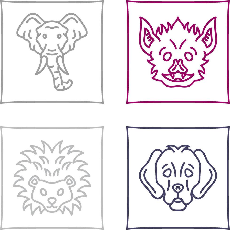 Eleplant and Bat Icon vector