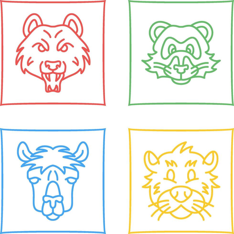 Bear and Ferret Icon vector