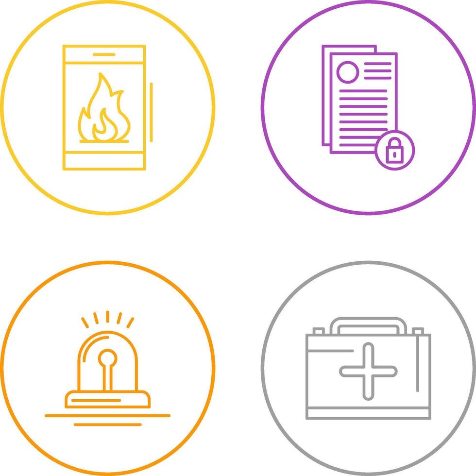 Fire and Privacy Icon vector