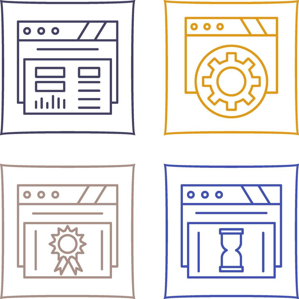 Dashboard and Browser Icon vector