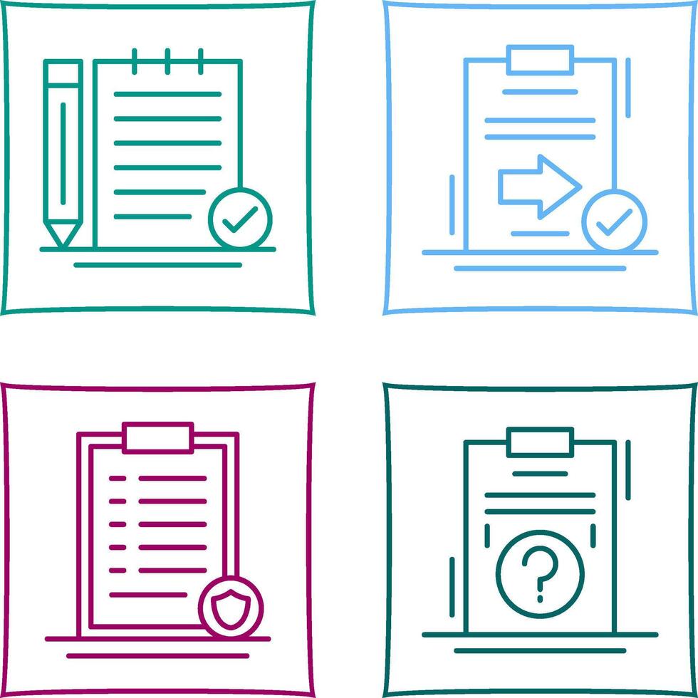 Check Notes and Send Icon vector