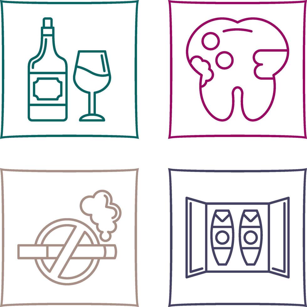 Wine and Caries Icon vector