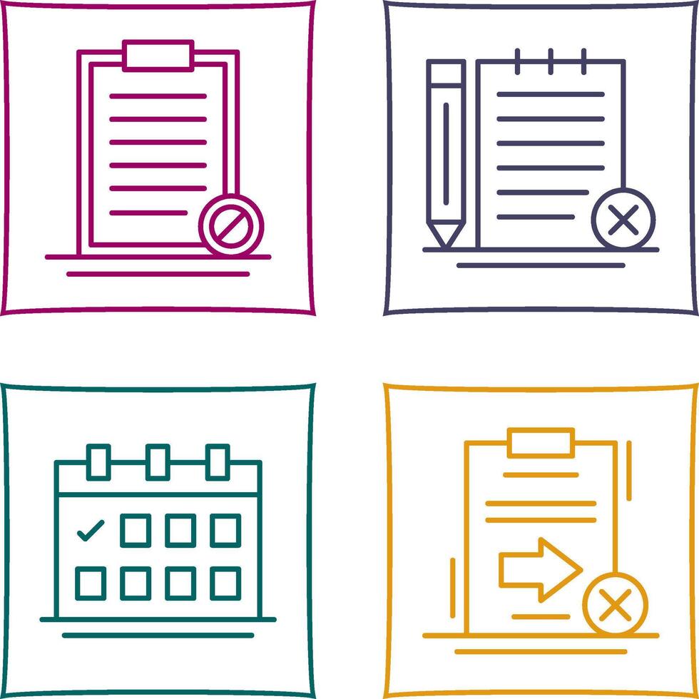 Prohibition and Unchecked Notes Icon vector