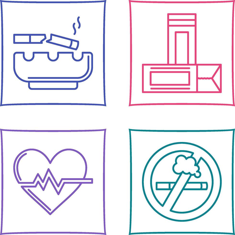 Broken Cigarette and Chewing Gum Icon vector