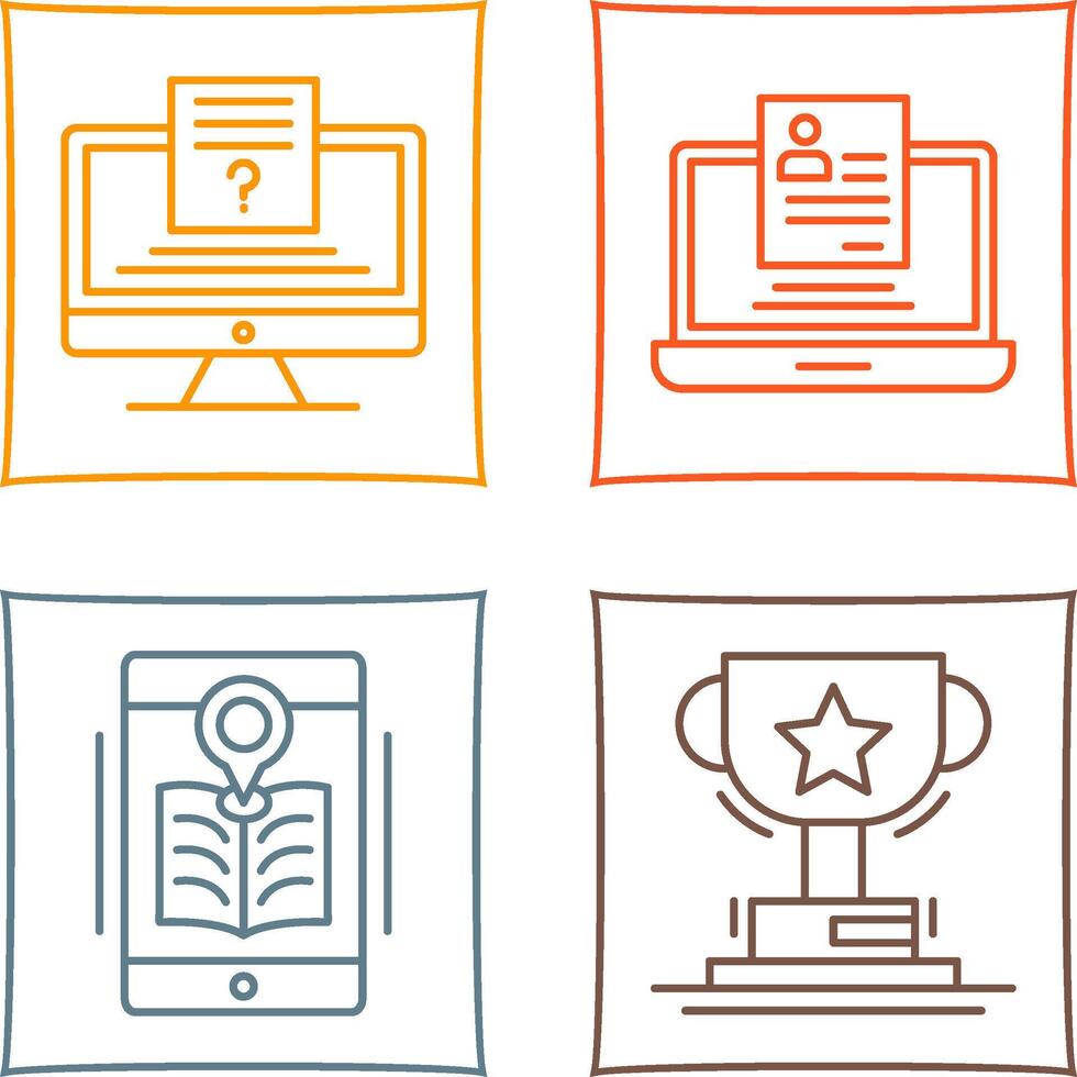 Quiz and Registration Icon vector