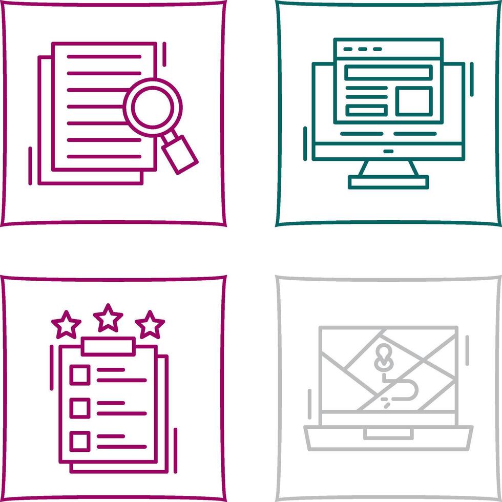 Details Looking and Adaptive Icon vector