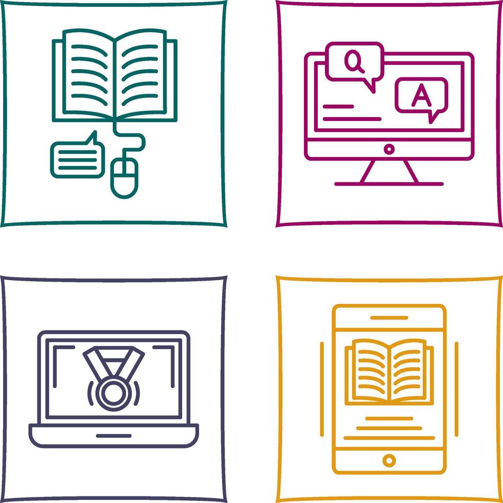 Online Learning and Faq Icon vector