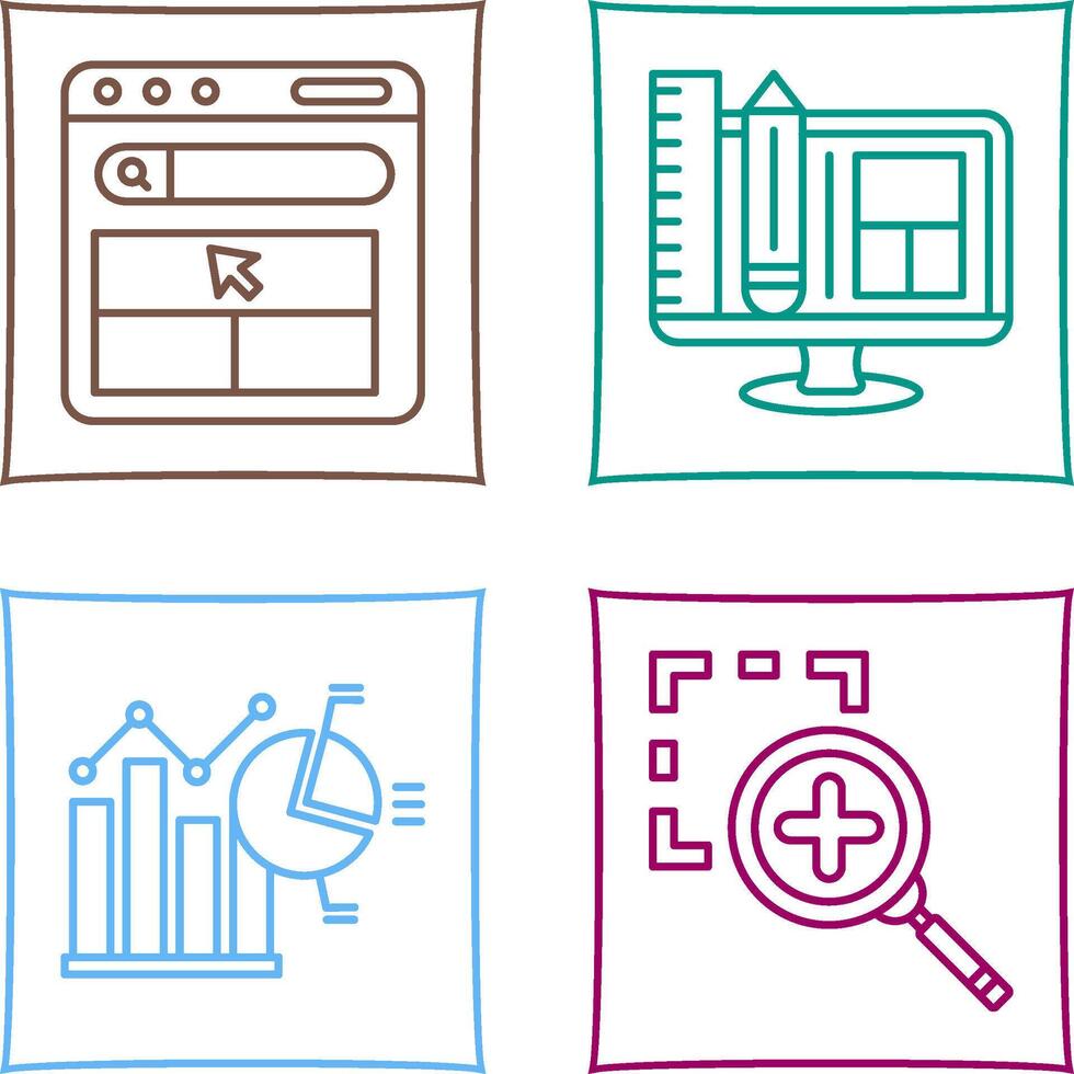Website and Web Design Icon vector
