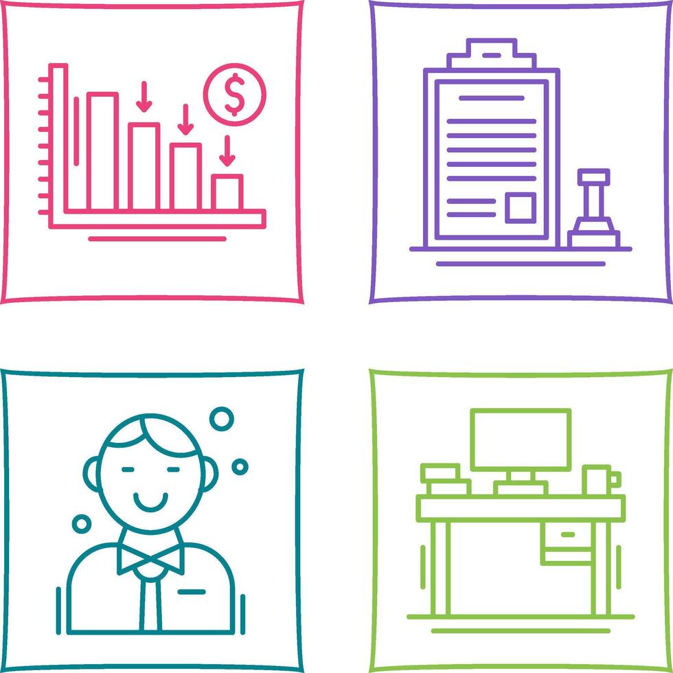 Loss and Stamp Icon vector