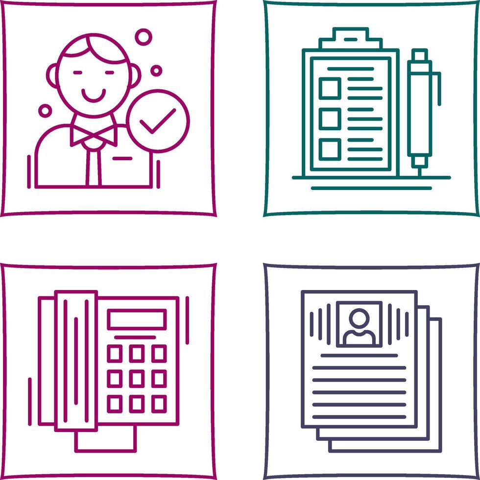 Hire and Check List Icon vector