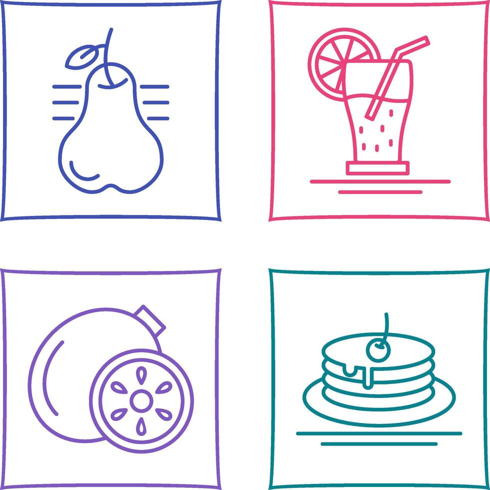 Pear and Orange Juice Icon vector