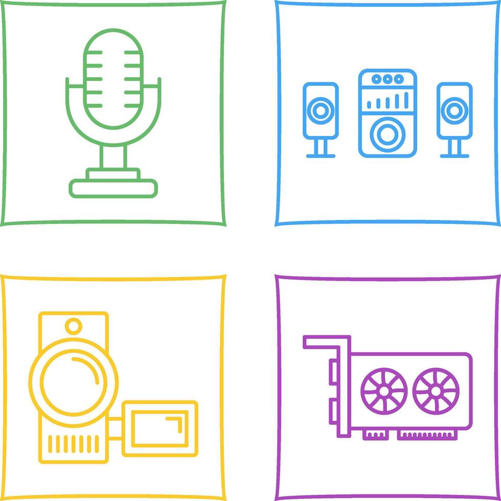 Microphone and Sound System Icon vector
