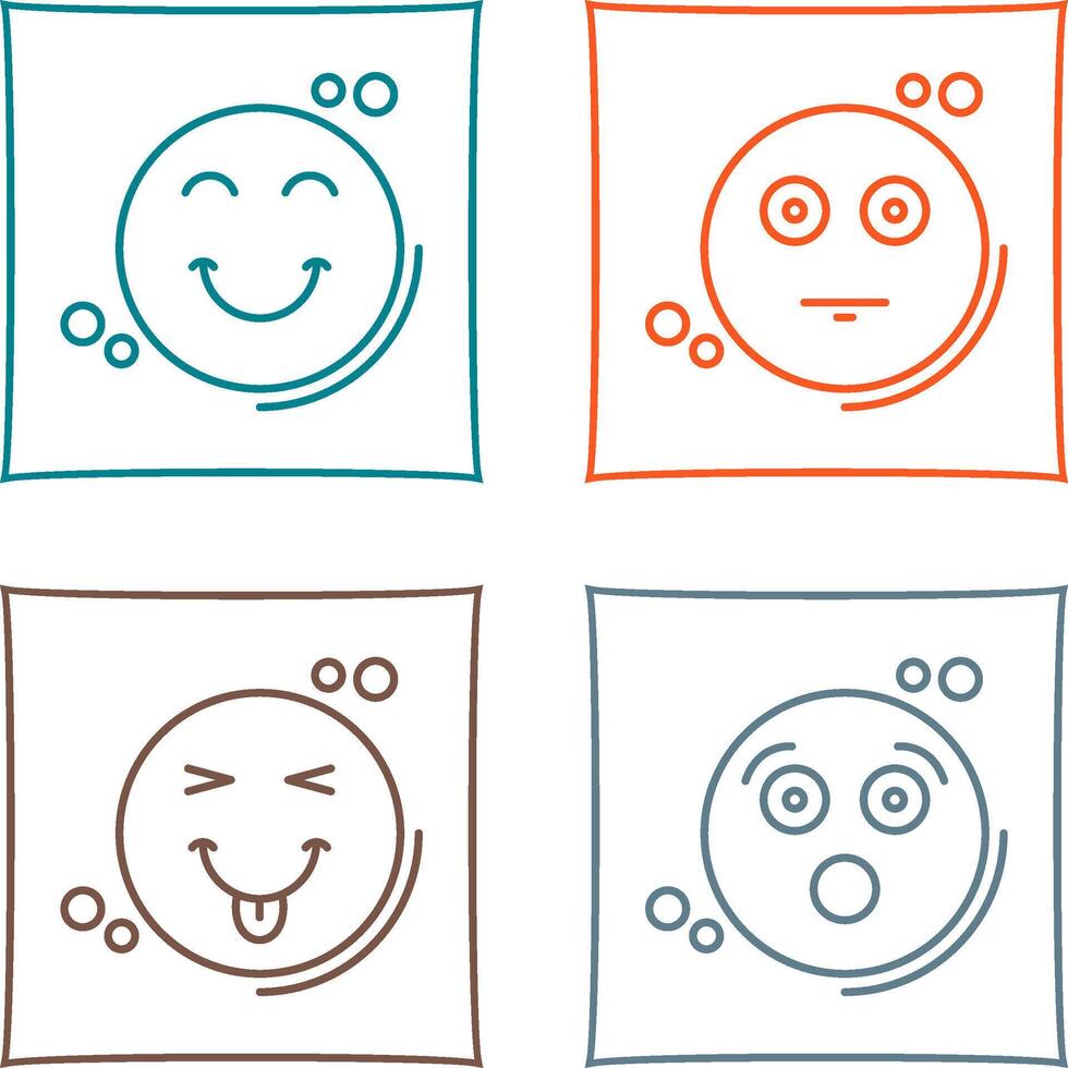 Smile and Neutral Icon vector