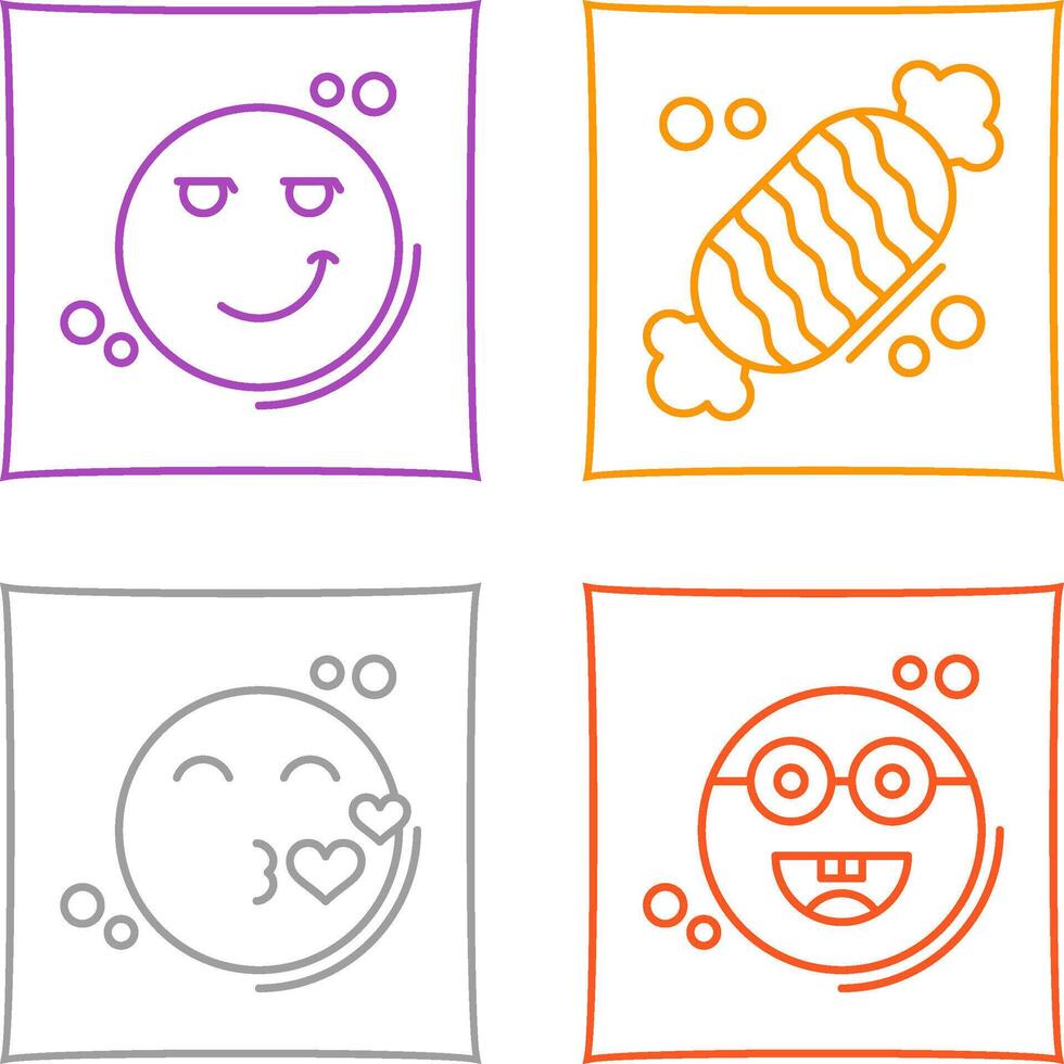Smirk and Candy Icon vector