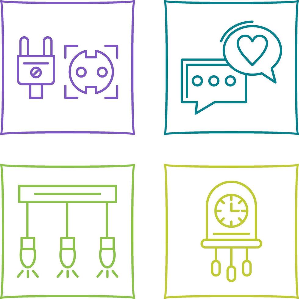 Socket and Chat Icon vector