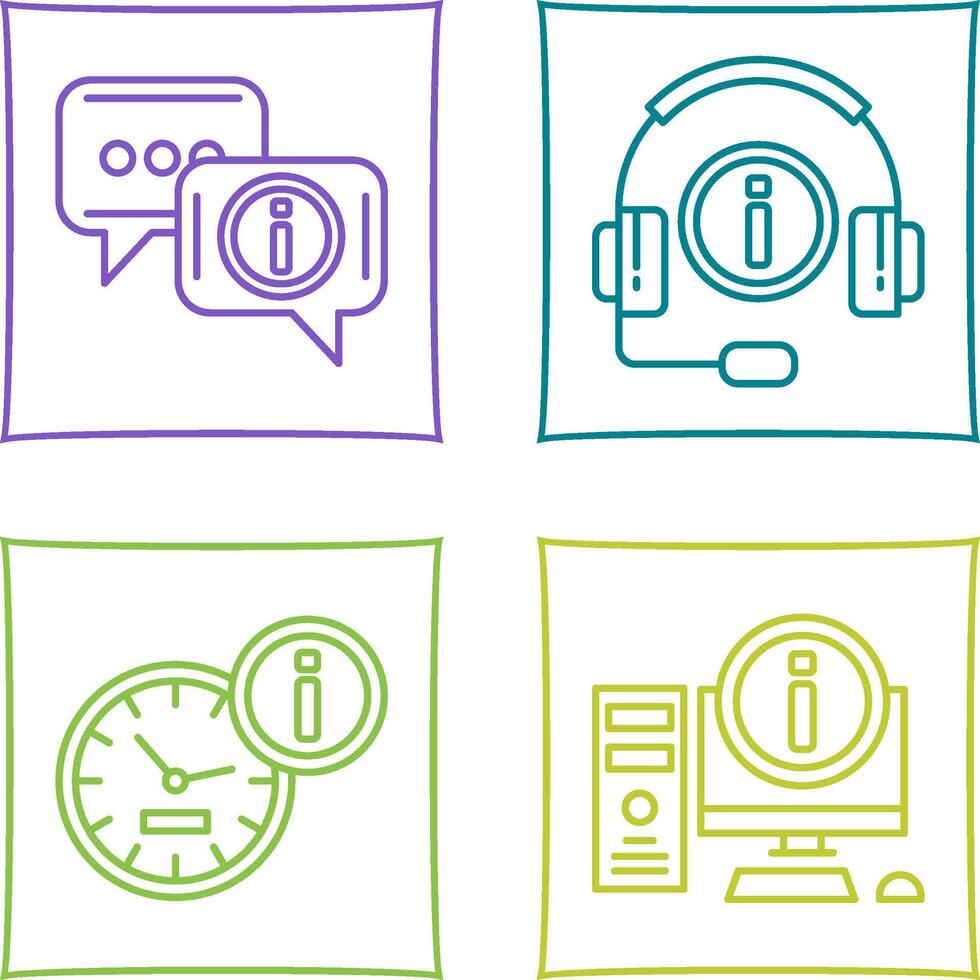 chat box and informatiion Icon vector