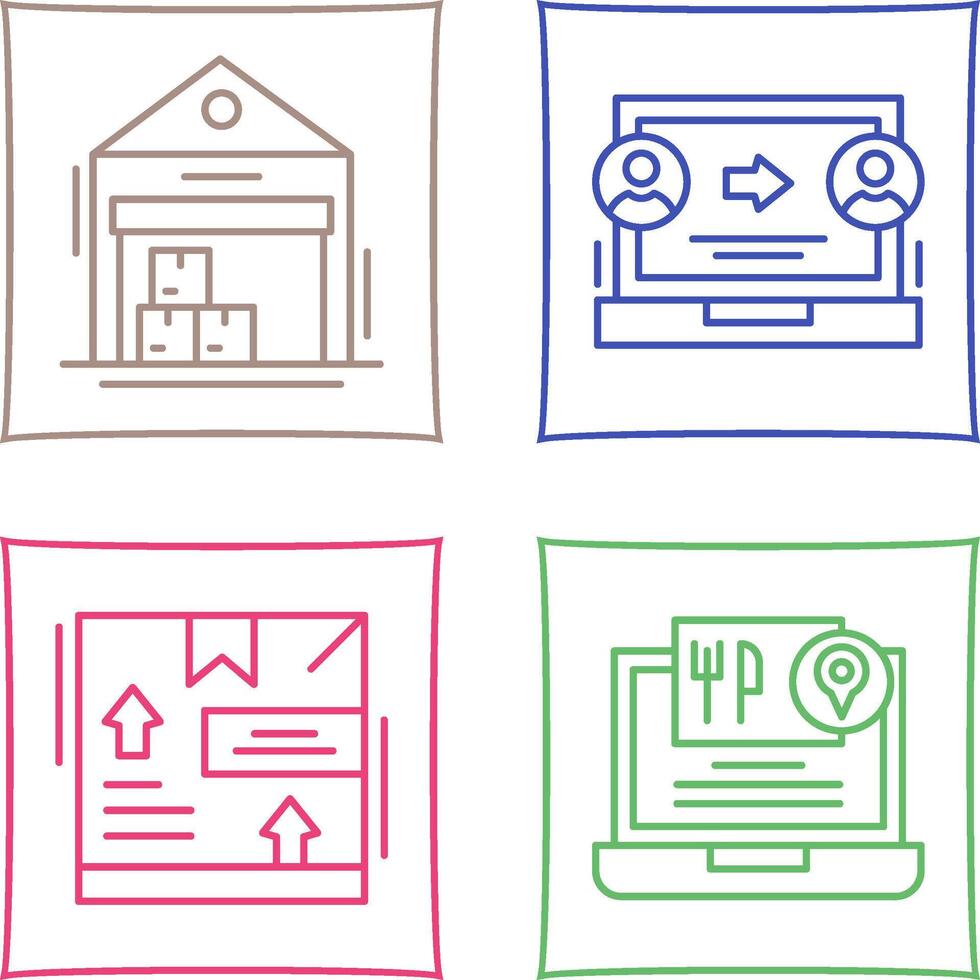 warehouse and delivery Icon vector