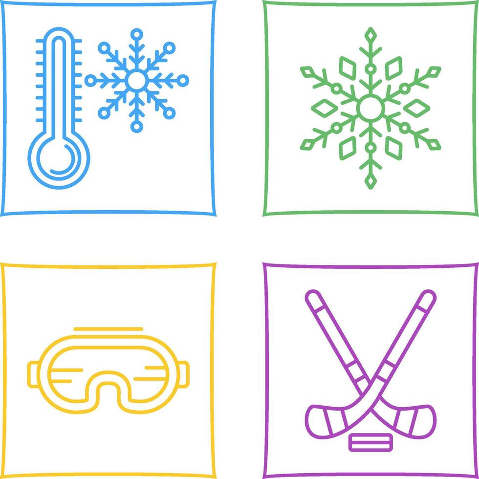 Snow Flake and Cold Icon vector