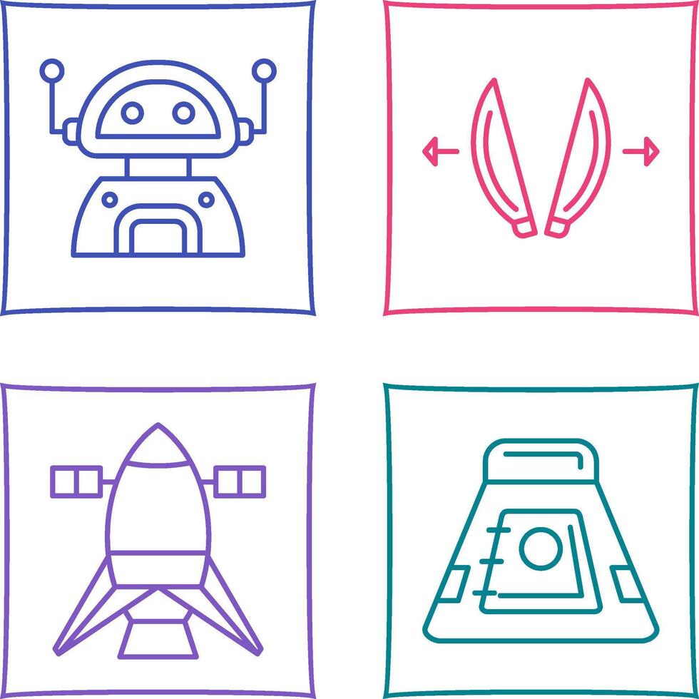 robot and playload Icon vector