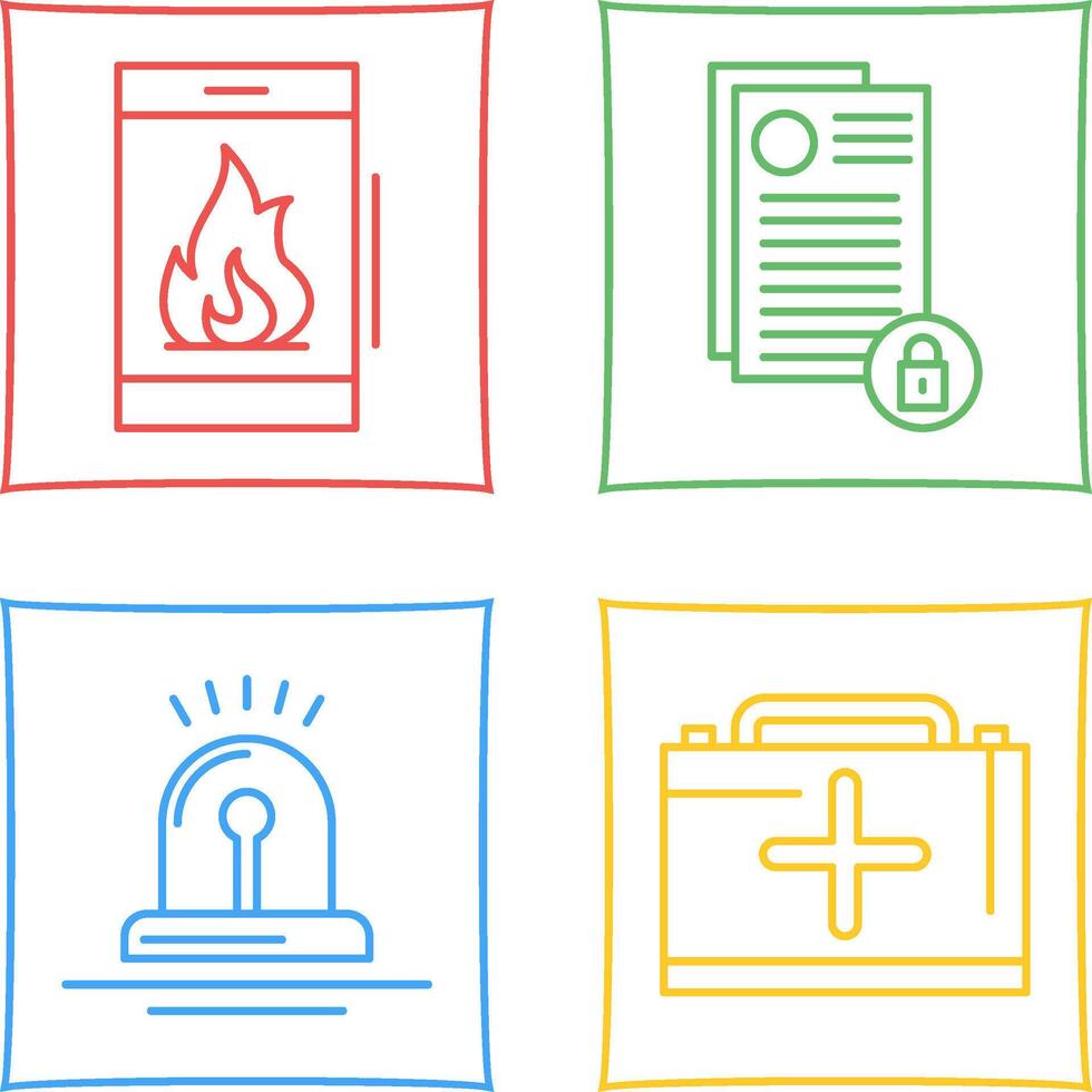 Fire and Privacy Icon vector