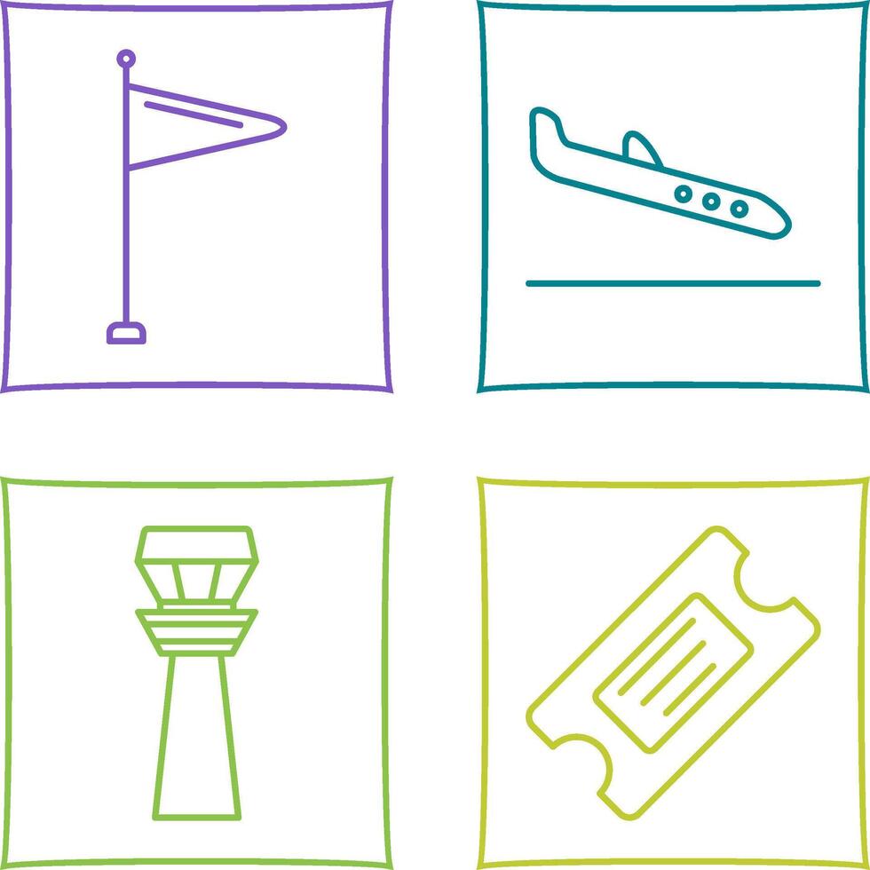 Wind Sign and Arrival Icon vector