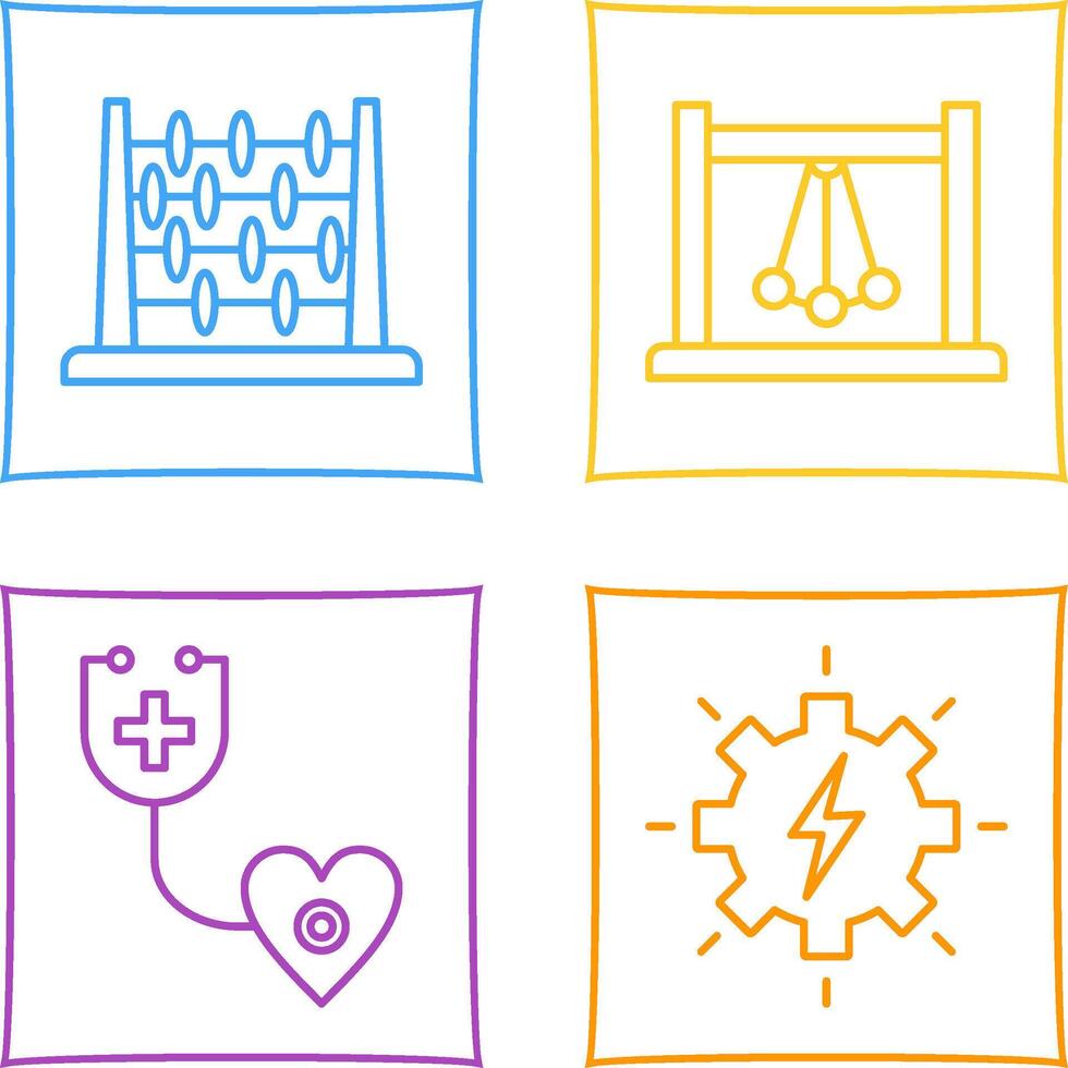 Abacus and Pendulum Icon vector