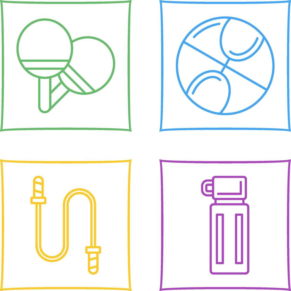Ping Pong and Basketball Icon vector