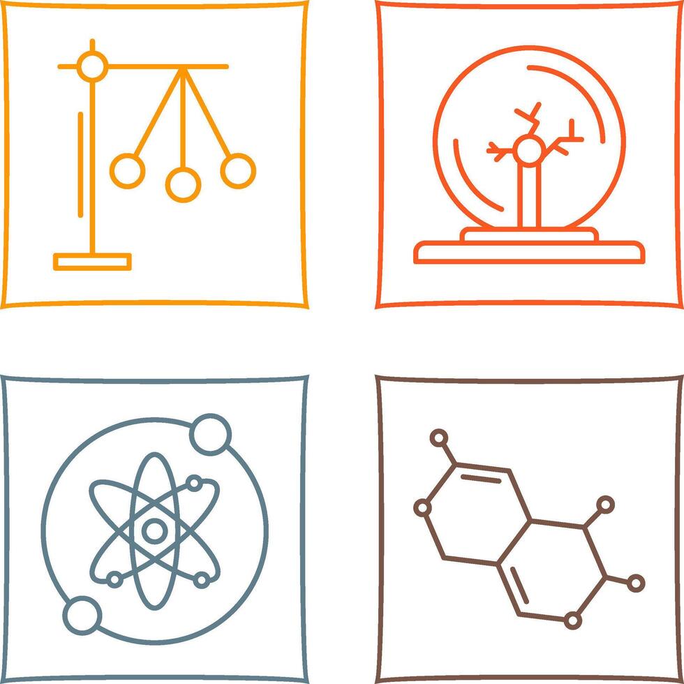 Pendulum and Plasma Ball Icon vector