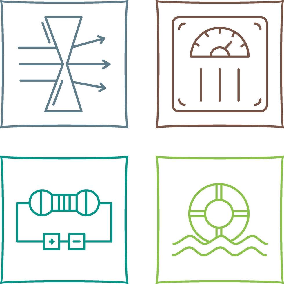 Dispersion and Weight Scale Icon vector