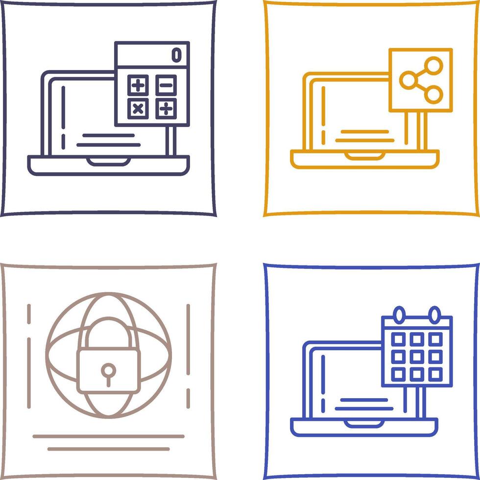 Calculator and Share Icon vector