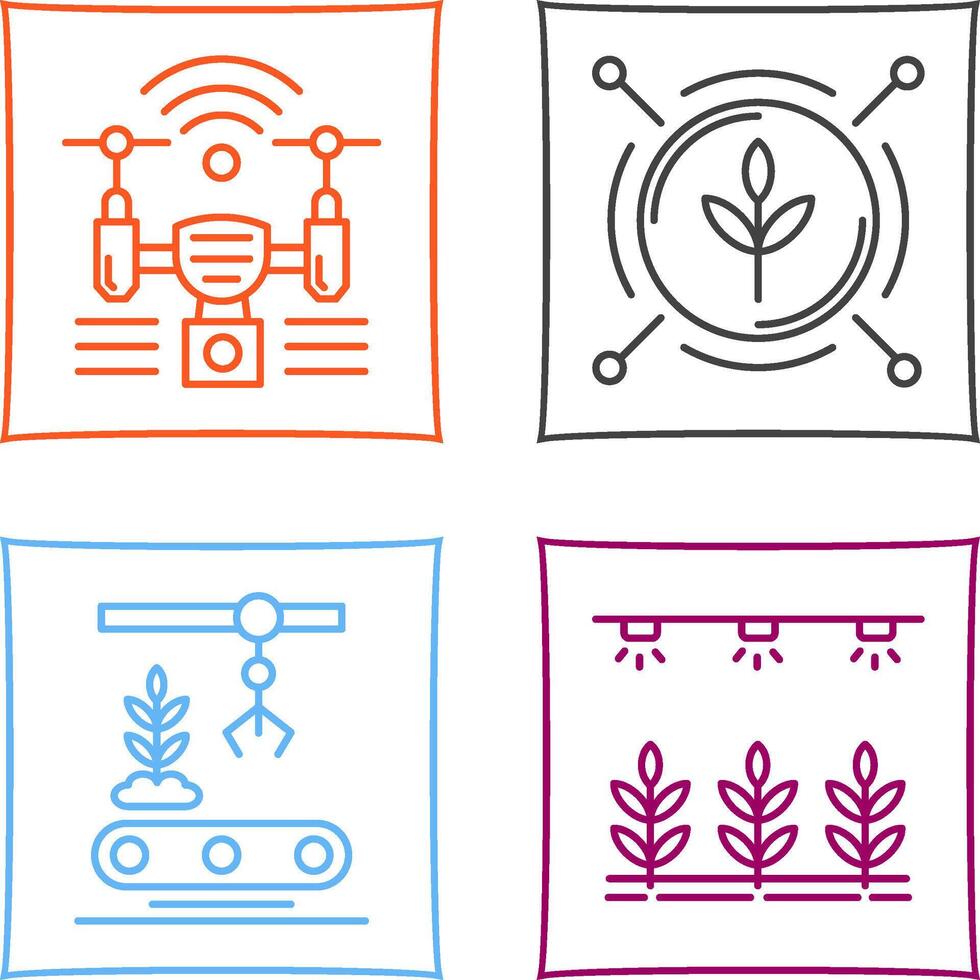 Analytics and Drone Icon vector