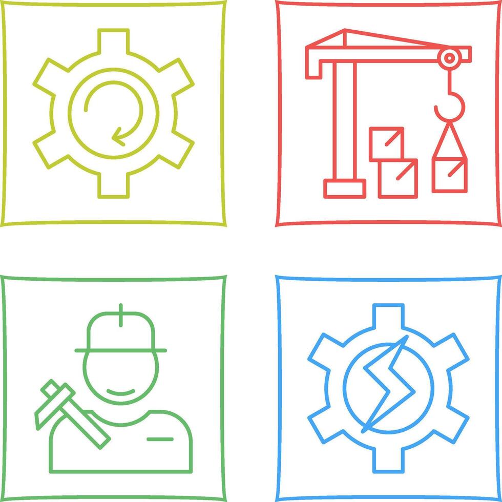 Upgrade and Robotic Arm Icon vector