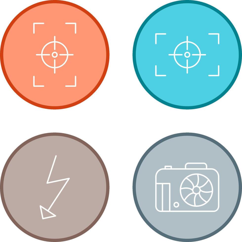 focus vertical and focus horizontal Icon vector