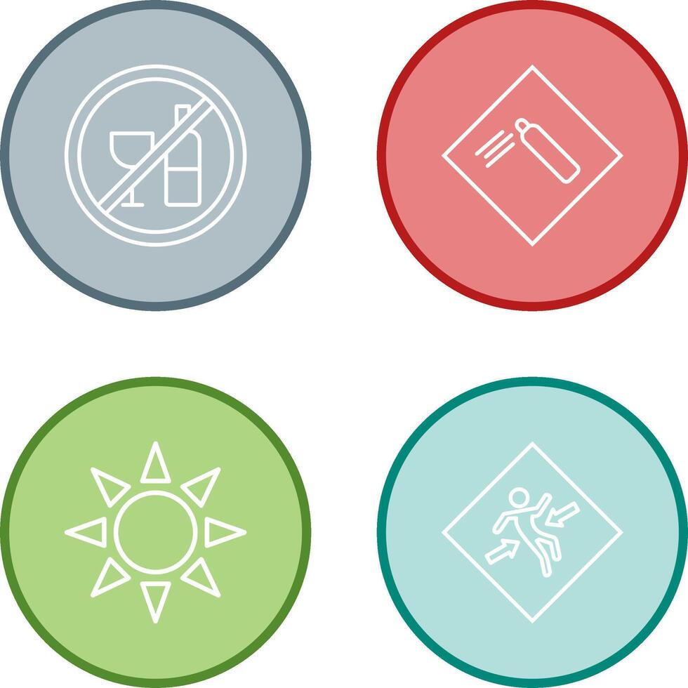 Pressurized cylinder And no drinking Icon vector