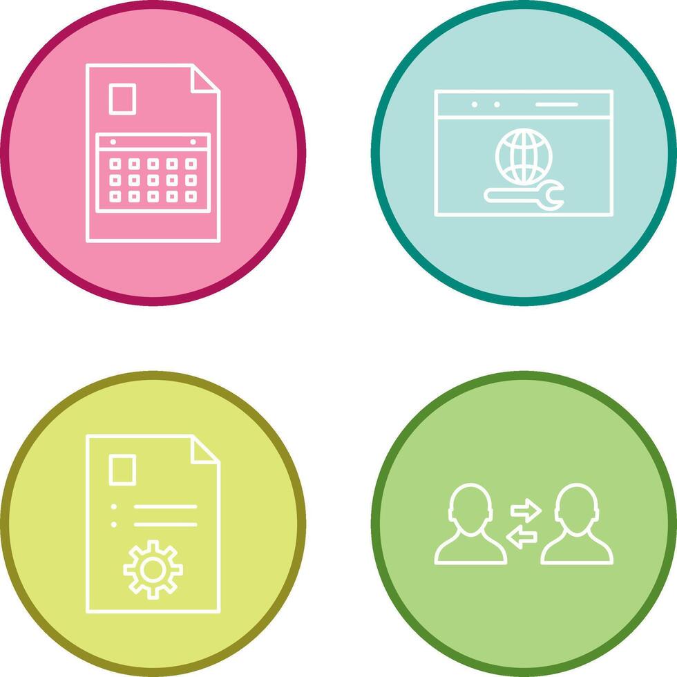 content planning and web support Icon vector