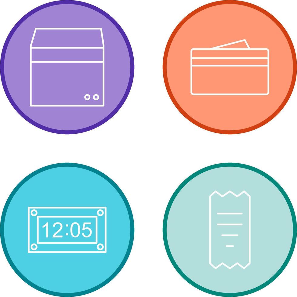 box and wallet Icon vector