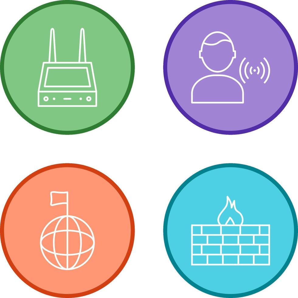 router and signal Icon vector
