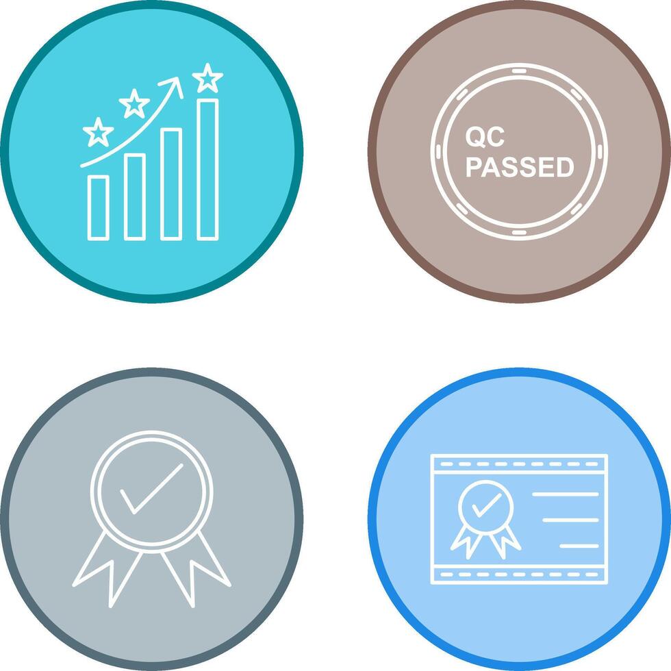 Reputation Management and QC Passed Icon vector