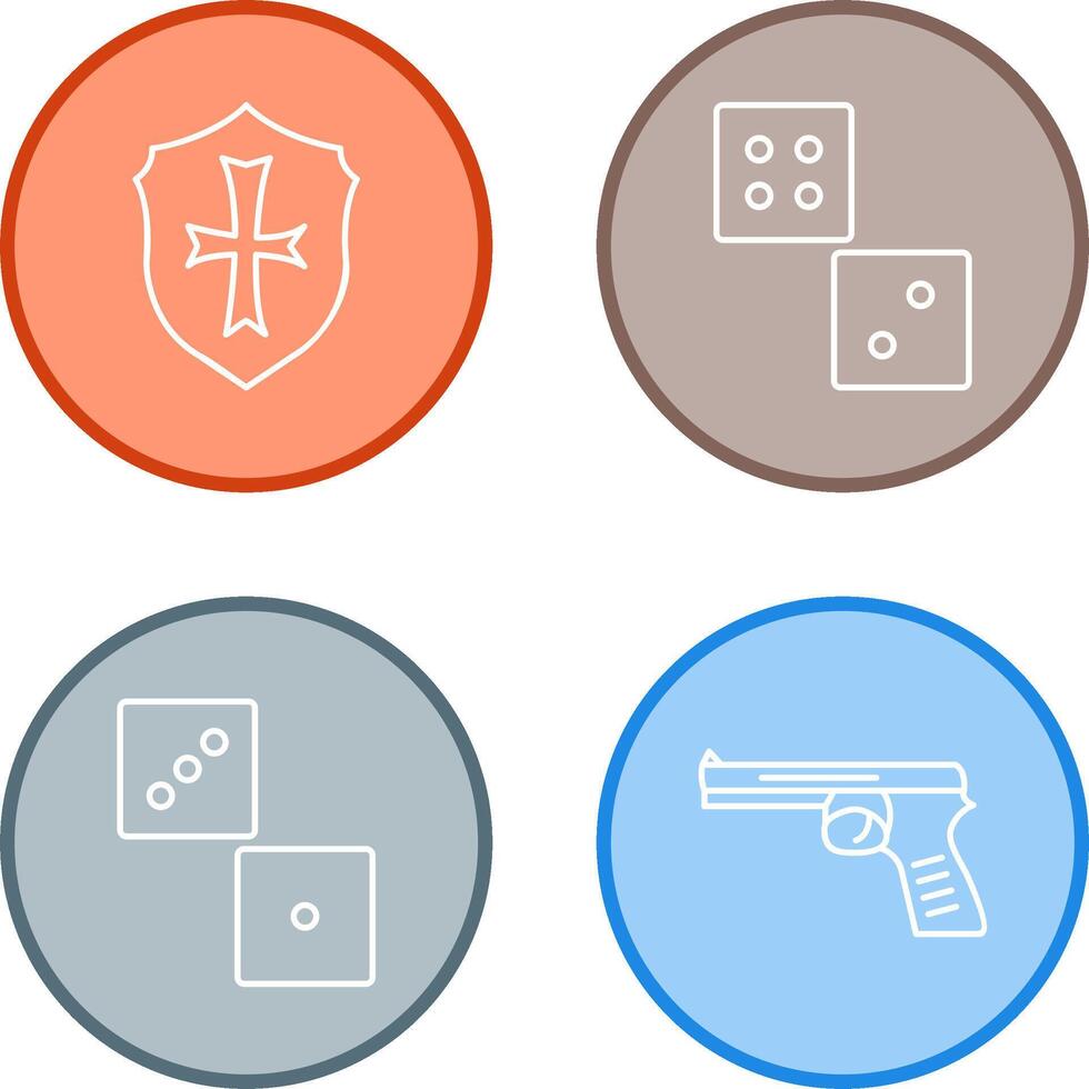 Dice and Shield Icon vector