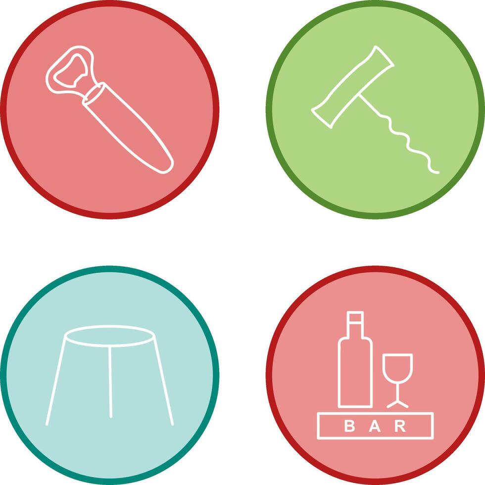 opener and corkscrew Icon vector