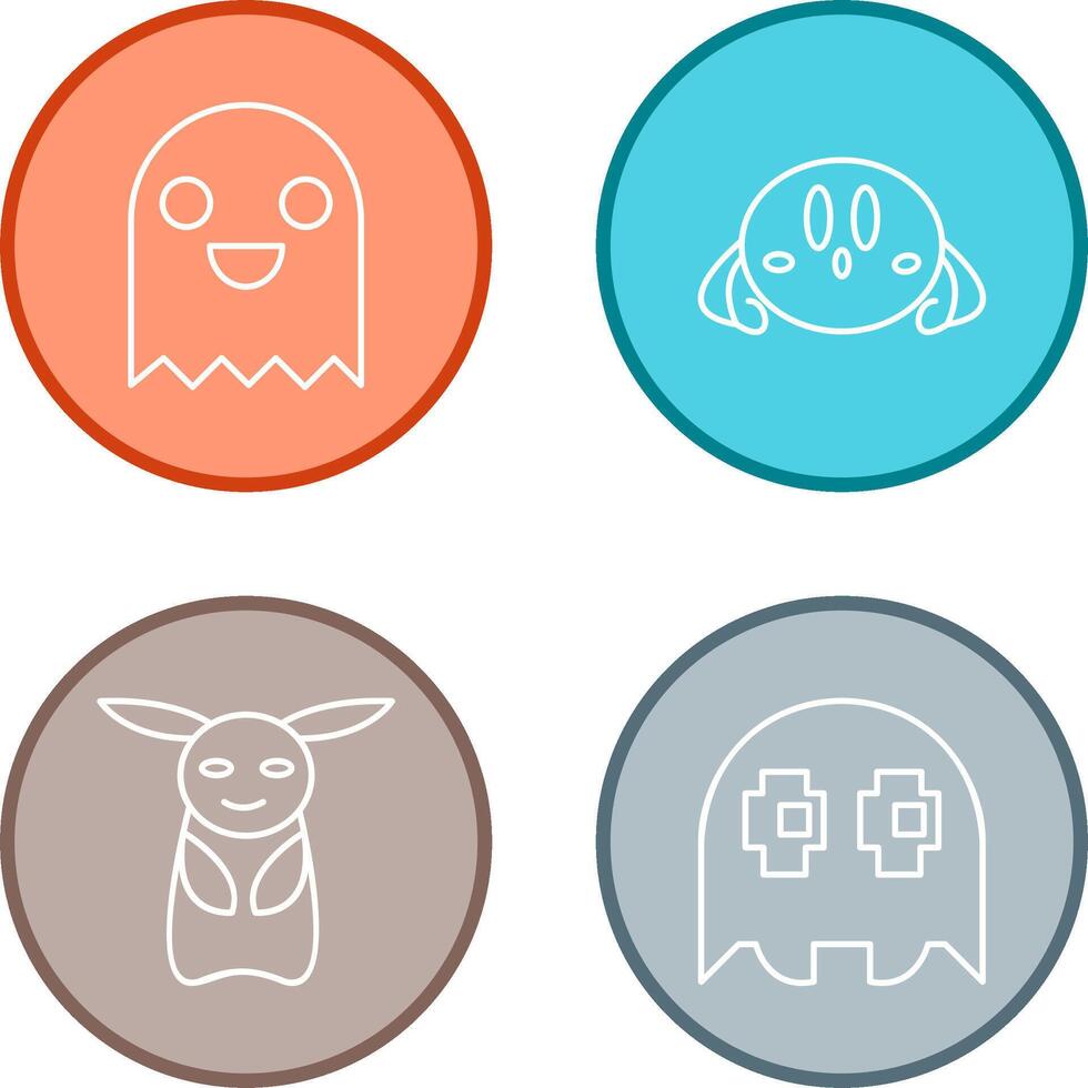 Game Character and VGame Charcter Icon vector