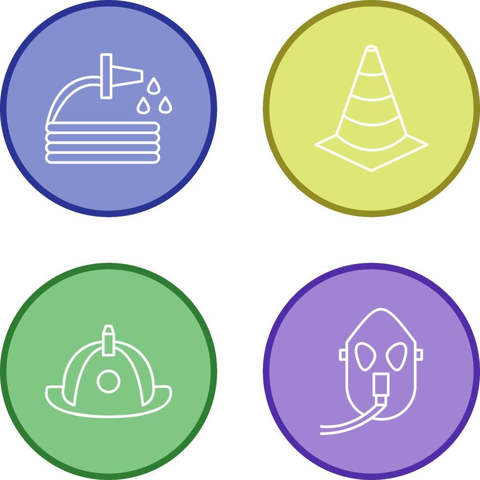 water hose and cone Icon vector
