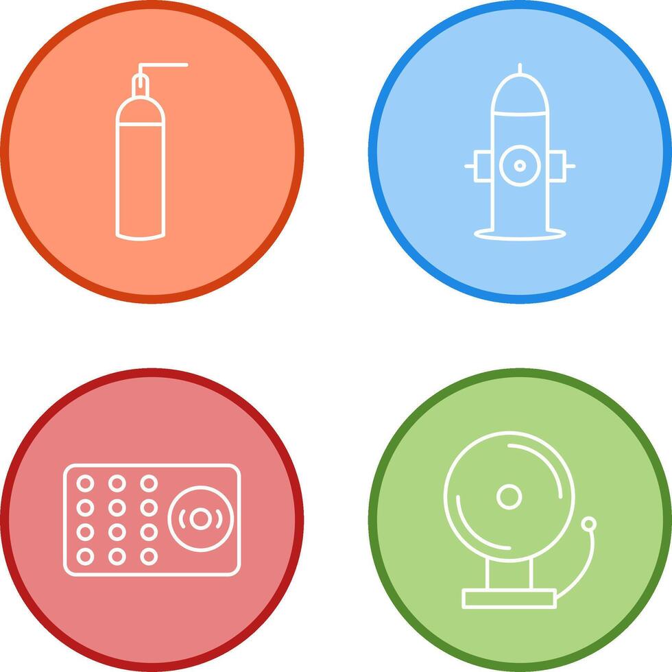 hydrant and oxygen tank Icon vector