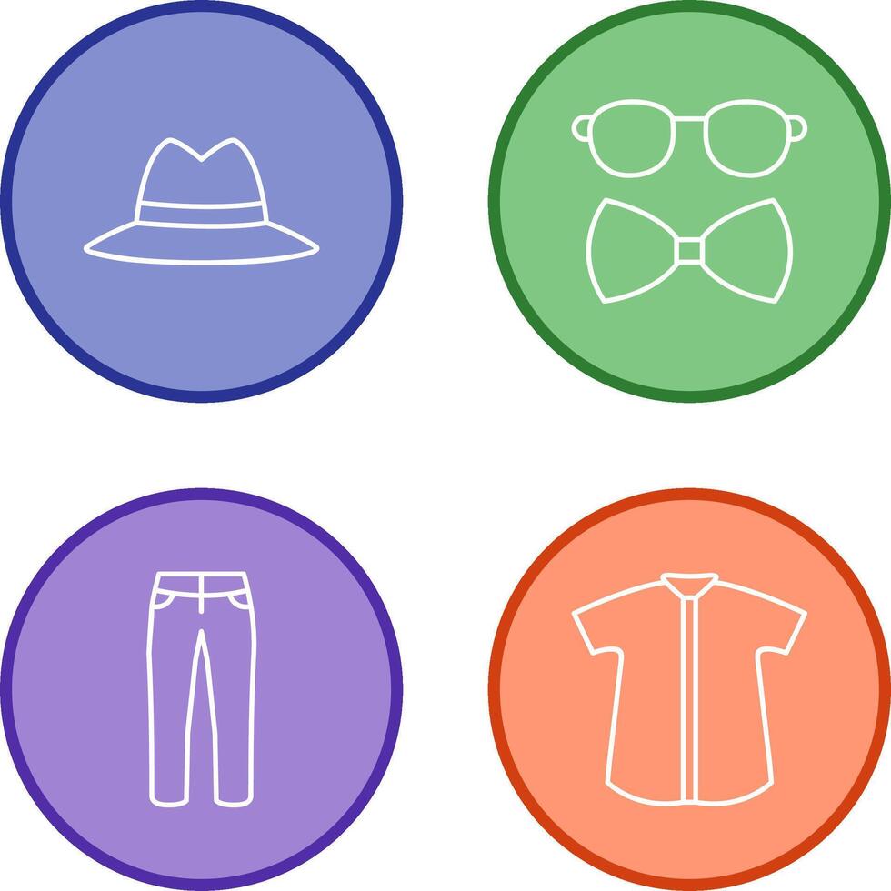 sombrero y hipster estilo icono vector