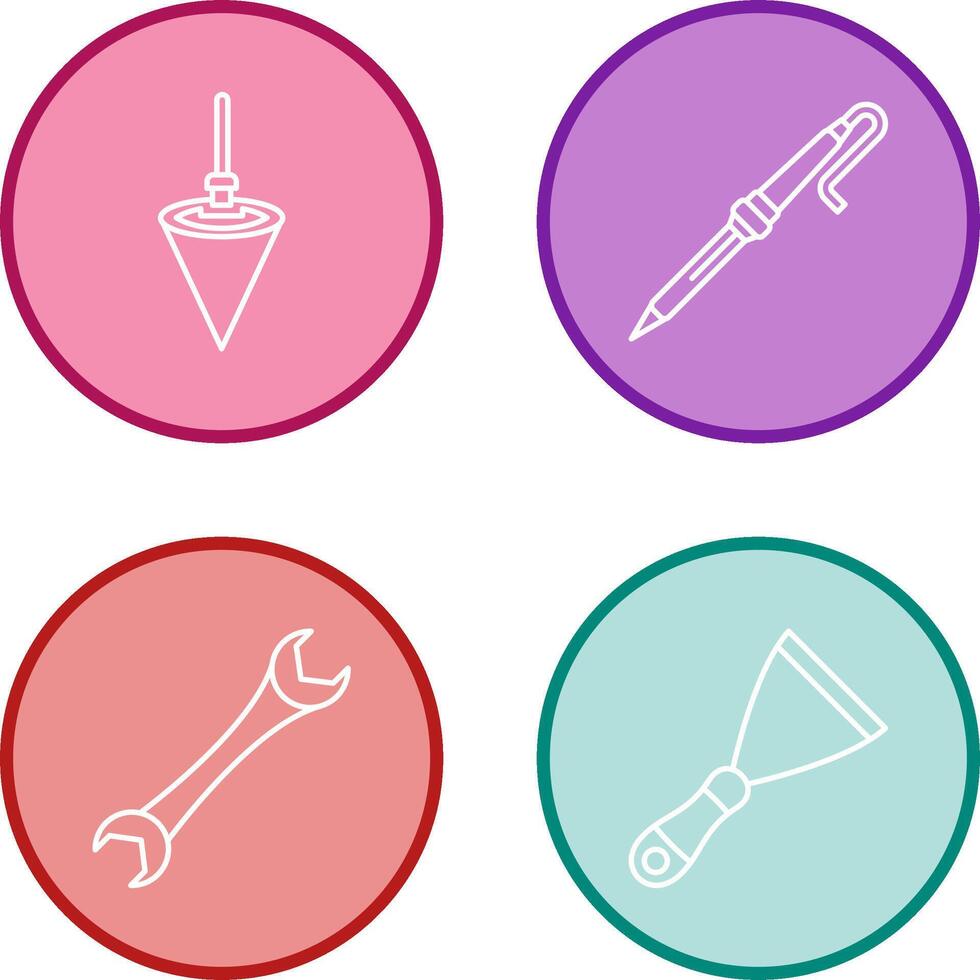 Plumb Bob and Soldering Icon vector