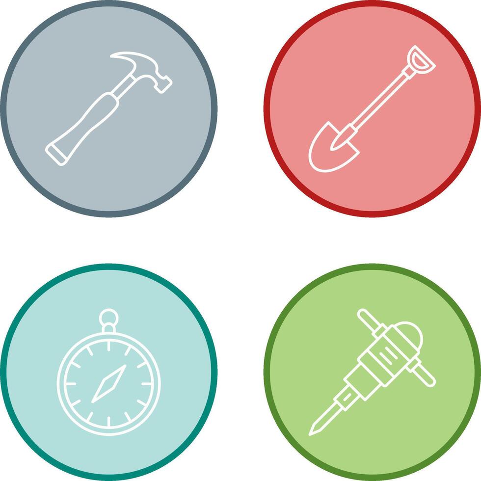 Shovel and Nail Icon vector