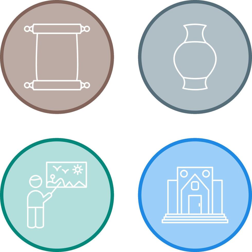 Scroll of Paper and Antique Icon vector