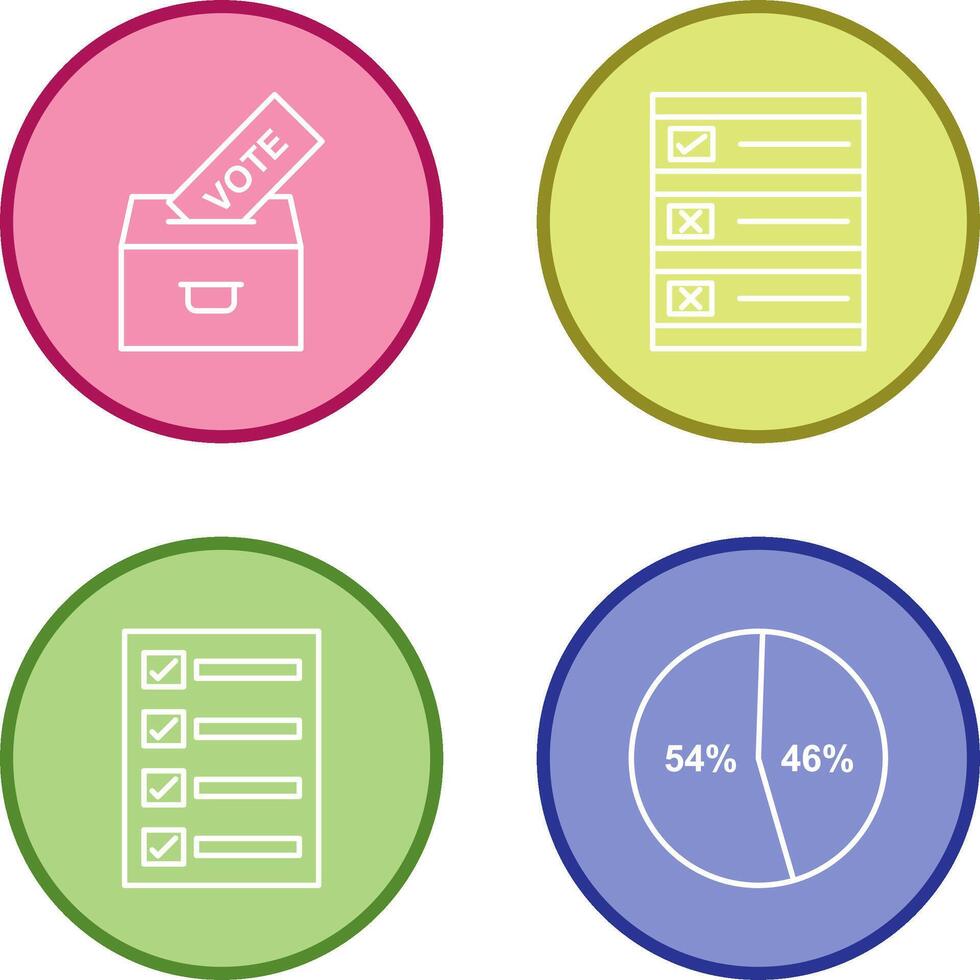 Casting Vote and Ballot Paper Icon vector