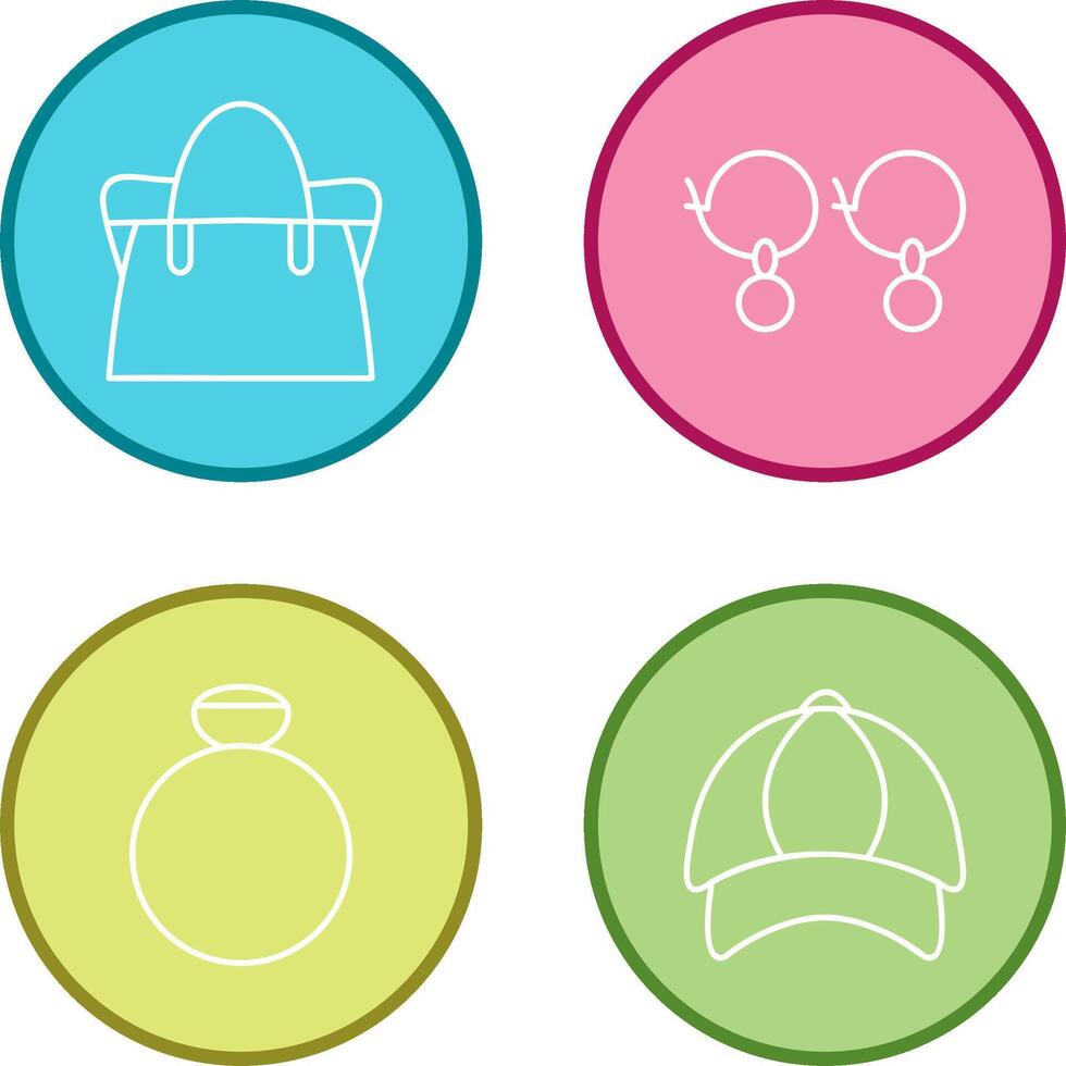 Bag and Earrings Icon vector