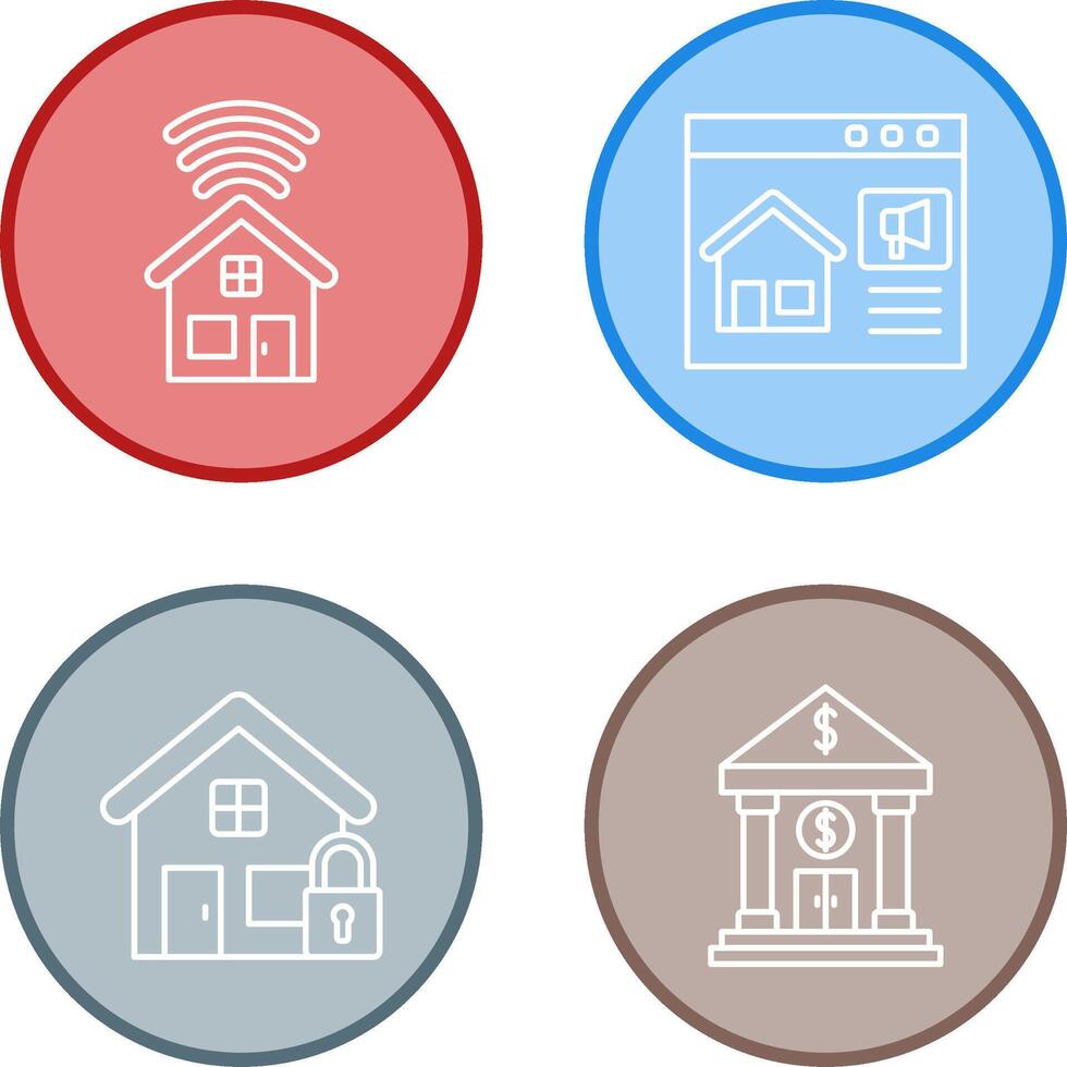 Smart house and Marketing Icon vector